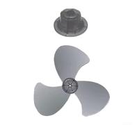 16 inch pedestal fan blade replacement, made of long lasting plastic material, designed for smooth and silent airflow operation, easy blade replacement with secure nut cover (Gray)