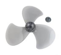 16 inch pedestal fan blade replacement set, designed to restore fan function with plastic blades, quiet aerodynamic airflow, nut for secure installation (Gray)