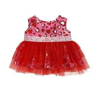 16 inch Pink Hearts Dress - Teddy Bear Clothes - Size: 16 inch/40cm fits Build a Bear