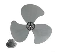 16 inch Plastic Fan Replacement 3 Leaves, 16 Inch Fan Easy To Disassemble, Household Electric Fan Blades Accessories For Table Fans(Black)