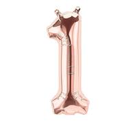 16" Inch Rose gold Number 0 1 2 3 4 5 6 7 8 9 foil Balloon Birthday, anniversary decoration number Ballons Custom number baloon UK (Rose gold "1")