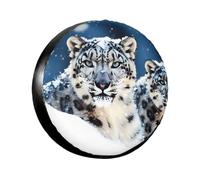 16 inch Spare Tire Cover Waterproof Dustproof Universal Blue Eyes Wheel Protector Tire Cover for RV Trailer Truck SUV Accessories