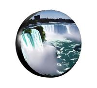 16 Inch Spare Tire Cover Waterproof Dustproof Universal Niagara Wheel Protectors for Fall Camper Accessories for Camper Trailer