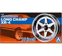 16 Inch Suzuka Brain Long Champ XR-4 Tyre & Rim Set 1:24 Model Kit Aoshima 052495