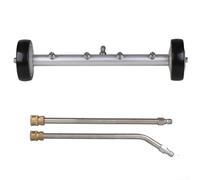 16 Inch Undercarriage Cleaner for Surface Washer, Dual-Side High Pressure Nozzle with 4 Fans, Aluminum Chassis Cleaning Wand for Cars Trucks Driveways Patios(2 bar)