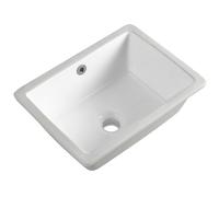 16 Inch Undermount Bathroom Sink Small Rectangle Undermount Sink White Ceramic Under Counter Bathroom Sink with Overflow (15.70"x11.69")