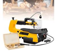16 Inch Variable Speed Scroll Saw with 45° Tiltable Table for Bevel Cuts, Stepless Speed Control 550-1650 SPM for Woodworking Crafts