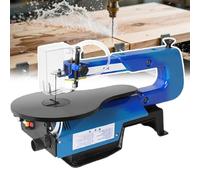16-Inch Variable Speed Scroll Saw with Dust Port, Stepless Speed Control 550-1650 SPM and 10 Saw Blades for Woodworking, Drilling, Polishing and Detailed Art Projects