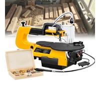 16 Inch Variable Speed Scroll Saw with Stepless Speed Control 550-1650 SPM, 45° Tilting Aluminum Table and LED Light for DIY Craft Projects