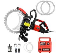 16 Inch Wall Chaser with Diamond Blade, Electric Grooving Cutting Machine, 3000rpm, Dust Suppression, Ideal for Precision Wall Cuts and Channeling