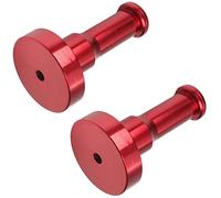 16 Inch Wall Mount Robe Hooks 5Pcs Aluminum Alloy Coat & Towel Hangers Clothes Hook Holder for Bathroom Bedroom Kitchen Stylish Red (2 Red Pieces)