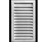 16 inches W x 26 inches H Aluminium Outdoor Weather Proof Louver - Rain & Waterproof Air Vent with Screen Mesh - HVAC Grille - Aluminium [Outer Dimensions 17.75 inches w x 27.75 inches h]