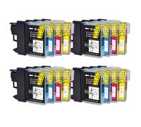 Go Inks 4 Set of 4 Cartridges to replace Brother LC980 & LC1100 Compatible/non-OEM for Brother DCP & MFC Printers (16 Inks)