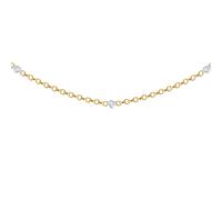 (16) Jewelco London Ladies Solid 18ct 2 Colour Gold Rub Over Set Round G SI1 Diamond By The Inch Eternity Necklace