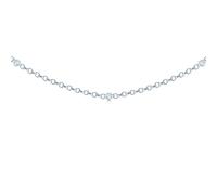 (16) Jewelco London Ladies Solid 18ct White Gold Rub Over Set Round G SI1 Diamond By The Inch Eternity Necklace