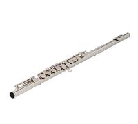 16 Keys C Flutes Closed Hole, Flute Musical Instrument, Nickel Plated, With Stand, Cleaning Kit, Carrying Case, Gloves, Tuning Rod, For Beginner Kids Student