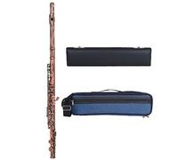 16 Keys Flute Closed Hole C Flute, For Beginner Kids, With Case, Tuning Rod And Cloth And Gloves (Color : Brown)