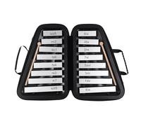 16 Keys Glockenspiel 16 Note Aluminum Plate Xylophone Early Educational Musical Percussion Instrument With Case Mallets (Color : Bk)