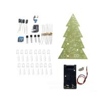 16 Lamp Christmas Tree DIY Soldering Kit for Beginners, Create Vibrant Holiday Lighting and Home Decoration with Instruction Manual (D)