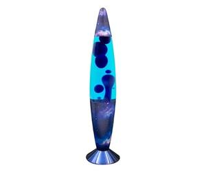 16" Lava Lamp - Blue/Galaxy | Retro Motion Light with Real Wax | Soothing Swirling Glow | Mains Powered Lava Lamp with Cable Switch | Includes SES 25W Screw-in Bulb Bulb | Relaxing Ambient Lighting