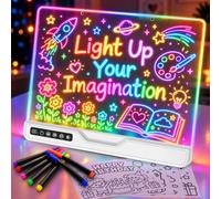 16" LED Drawing Board for Children,Girls Toys Gifts for 3-12 Year Old Boys | Rechargeable Doodle Glow Drawing Pad,7 Color Mode,10 Brightness Level,Birthday Gifts Halloween Christmas Decorations Present