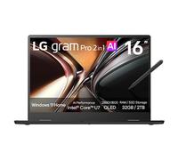 16” LG gram Pro 2in1 Laptop, Windows 11 Home, Intel® Core™ U7, OLED Display, Dual AI, Black 16T95TPK.AD78AN