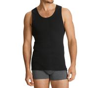 (16 - M - 95CM) Bonds Black Mens The Original Chesty Ribbed Cotton Plain Singlet Vest Tank Top