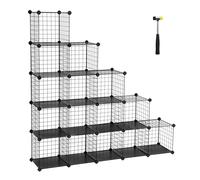 16 Mesh Cubes Organiser, Black / 16