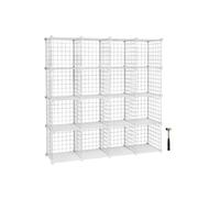 16 Mesh Cubes Organiser, White / 16