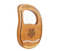 16 Metal String Lyre Harp With Unique Patterns, Solid Wood Mahogany Bone Saddle, With Tuning Wrench, Gift For Beginner Music Lovers Kids Adult