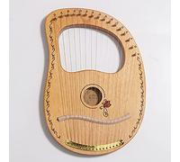 16 Metal Strings Lyre Harp, Lye Harp with Reliable Gig Bag and Tuning Wrench, Musical Instrument for Adult/Kids, Butterfly Pattern/Burlywood