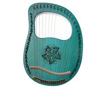16 Metal Strings Lyre Harp, Mahogany Body And Maple Saddle, With Carry Bag, Tuning Wrench, Extra String Set, Pick, Music Manual, Gifts For Adult Kids