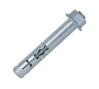 16 mm X 147 mm Sleeve Anchor with Hex Nut, Expansion Screw with Hexagonal Nut and Threaded Stud, Expanding Metal Wall Plug, Preassembled Wedge Anchors for Concrete Masonry, Brick Wall (Pack of 2)