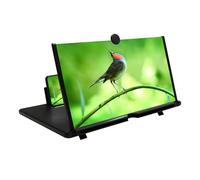 16" Mobile Phone Screen Magnifier，3D HD Mobile Phone Magnifier Projector Screen for Movies, Videos, Foldable Phone Stand with Screen Amplifier，Supports All Smartphones (Black, 16 inches)