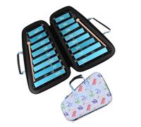 16 Note Glockenspiel Beautiful And Durable Aluminum Plate Xylophone Percussion Instrument With Box Glockenspiel Percussion Instrument (Color : Blue)