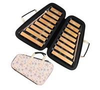 16 Note Glockenspiel Beautiful And Durable Aluminum Plate Xylophone Percussion Instrument With Box Professional Glockenspiel Set (Color : Aprico pink color)