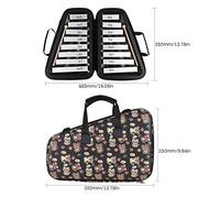 16 Notes Glockenspiel - Clear Aluminum Bars, Melodious Xylophone for Music Talent Development with Zipper Case, Durable Design for Kids and Adults (Black)