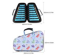 16 Notes Glockenspiel - Clear Aluminum Bars, Melodious Xylophone for Music Talent Development with Zipper Case, Durable Design for Kids and Adults (Blue)