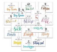 16 Open When Envelopes, Colorful Envelope，Leaving Home Gift, Gift for College Students Long Distance friends-XF-001
