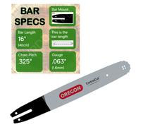 16" OREGON Guide Bar for STIHL MS250, MS251, MS241 & 025 - 163PXLBA074