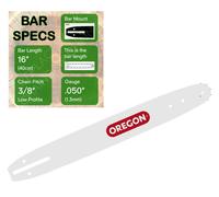 16" OREGON Single Rivet Guide Bar 3/8" x .050" (1.3mm) - 160SDEA041
