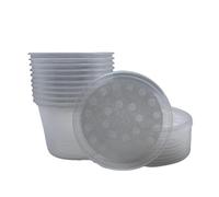 16 oz Deli Cup and Fabric Vented Insect Feeder lids by Snout & Shell - Pack of 10 Cups and lids