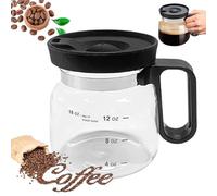16 Oz Glass Coffee Mug - Coffee Pot Mug Style,Coffee-Pot Mug with Spill Proof Lid,Heatproof Large Capacity,Large Capacity Heatproof Glass Coffeepot M-UG,for Hot Teas, Hot Chocolate, Office Desk Gift