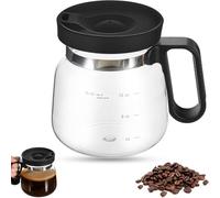 16 Oz Glass Coffee Mug, Coffee Pot Mug Style, Mini Coffee Pot Mug with Spill Proof Lid, Unique Novelty Modern Coffee Mugs for Colleagues Home Office