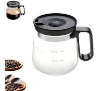 16 Oz Glass Coffee Mug - Coffee Pot Style, Clear Heatproof Large Capacity Glass Cup with Handle and Straw-Type Lid for Hot/Iced Coffee, Tea, Chocolate, Ideal Gift for Coffee Lovers,Friends (1PCS)