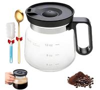 16 Oz Glass Coffee Mug - Coffee Pot Style, Glass Coffee Mug in Coffee Pot Shape with Handle Heat Resistant Large Capacity for Hot Tea Chocolate Home Office Kitchen(1pc)