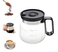 16 Oz Glass Coffee Mug - Coffee Pot Style,Heat-Resistant and Large Capacity Coffee Pot Mug,Spill-Proof Straw Lid,Teapot for Hot Tea、Chocolate, Hot and Cold Drinks (1)