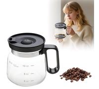16 Oz Glass Coffee Mug in Coffee Pot Style, Heatproof Large Capacity with Spill Proof Lid, for Coffee, Tea, Hot Chocolate, Office Desk Use (1)