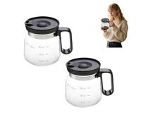 16 Oz Glass Coffee Mug in Coffee Pot Style, Heatproof Large Capacity with Spill Proof Lid, for Coffee, Tea, Hot Chocolate, Office Desk Use (2)