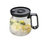 16 Oz Glass Coffee Mug That Looks Like A Coffee Pot Style Shape, Big Tea Mug | Mini Heatproof Large Capacity Clear Cup with Travel Lid and Handle for Hot Teas, Hot Chocolate, Office Desk Gift